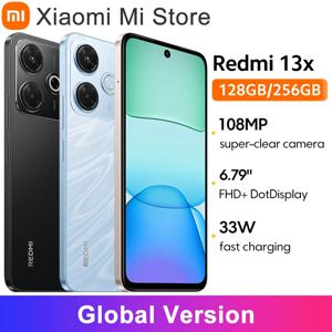 글로벌 버전 Xiaomi Redmi 13X 스마트폰 MTK Helio G91 Ultra 108MP 슈퍼 클리어 카메라 6.79