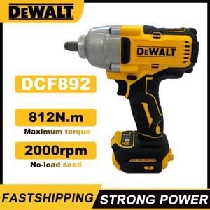 Dewalt DCF892 812N.m 브러시리스 전기 렌치 1/2 인치 무선 임팩트 드라이버 고 토크 3 속도 자동 수리 전동 공구