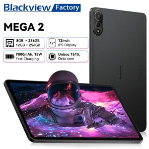 Blackview MEGA 2 태블릿 PC 8+12 RAM 256GB ROM 12인치 2K FHD+ 디스플레이 옥타코어 16MP 후면 AI 메인 카메라 9000mAh 배터리 4G 태블릿