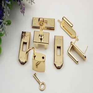 1 Set(7 pcs) 45mm 4 색 금속 가방 잠금 하드웨어 액세서리 여성 핸드백 회전 걸쇠 잠금 버클 DIY 부품 가죽 공예