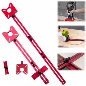 1Pc 3 in 1 라우터 밀링 그루브 브래킷, 캐비닛 하드웨어 지그 캐비닛 서랍 구멍 드릴링 템플릿, 절단 및 밀링 도구