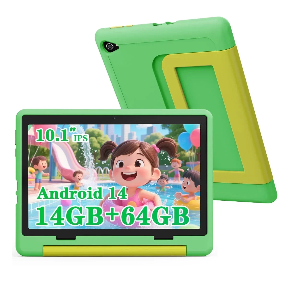 어린이용 태블릿 10인치 안드로이드 15 옥타코어 14GB 램 64GB 롬 128GB 확장 가능 5000mAh 와이파이 블루투스 어린이 선물 키즈 소프트웨어
