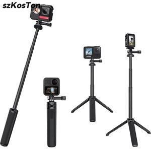 확장 가능한 셀카 스틱 휴대용 Vlog Selife 스틱 삼각대 스탠드 Gopro 13 12 11 10 9 DJI Osmo Action 5 Pro 4 3 Insta 360 X4