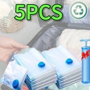 3-5PCS 의류, 침구, 공간 절약 가방 보관 진공 씰 패킷, 접이식 압축 주최자 가방에 대 한 진공 저장 가방