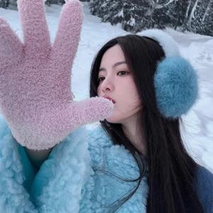 새로운 하늘색 따뜻한 귀 따뜻한 판매 컵 겨울 플러시 다목적 귀 따뜻함 솔리드 컬러 학생을위한 내한 귀 커버