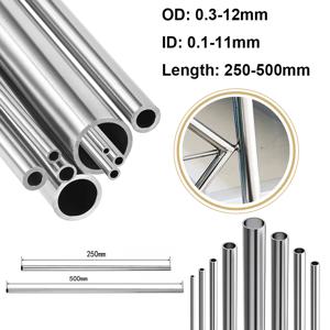 1-10pcs 304 스테인레스 스틸 모세관 튜브 10x8mm / 8x6mm / 4x3mm / 6x4mm / 3x2mm/12x10mm 스테인레스 스틸 튜브 길이 250mm 500mm