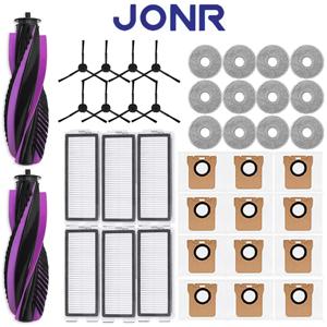 JONR P20 PRO 로봇 진공 청소기 용 액세서리 키트, 메인 사이드 브러시 Hepa 필터 걸레 천 먼지 봉투 교체 부품