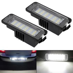 자동차 라이센스 번호판 조명, 오류 없는 LED, VW 골프 MK4 MK5 MK6 파사트 폴로 CC Eos, 12V 6500K, 18SMD, 2 개