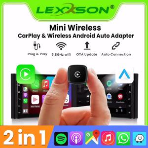 LEXXSON 무선 CarPlay 어댑터 미니 울트라 안드로이드 오토 박스 USB 동글 플러그 앤 플레이 (OEM 차량용, 원활한 연결)