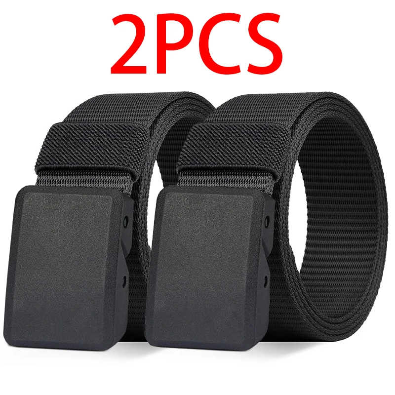 2PC 군사 자동 버클 나일론 벨트 야외 사냥 다기능 전술 캔버스 벨트 고품질 남성과 WomenBelt