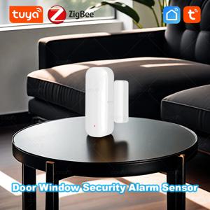 Tuya Zigbee 도어 윈도우 센서 스마트 홈 보안 알람 무선 자기 도난 방지 접촉 감지기 App 원격 모니터