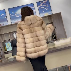 핫 패션 여성용 모피 코트 진짜 천연 핀란드 여우털 재킷 세이블 색상 전체 가죽 모피 두꺼운 겨울 따뜻한 외투 의류