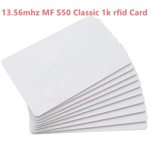 RFID 호텔 출입 통제 시스템용 스마트 근접 PVC 카드, S50 클래식 1K 13.56MHZ ISO14443A IC, 10 개