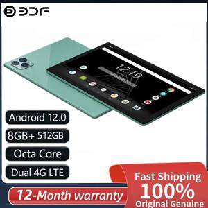 구글 플레이 4G 네트워크 듀얼 SIM 듀얼 5G 와이파이 태블릿 PC, 옥타 코어, 8GB RAM, 512GB ROM, 안드로이드 12, 정품 10.1 인치, 신제품