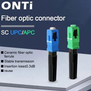 ONTi SC 광섬유 고속 커넥터 UPC/APC 내장형 광섬유 커넥터 퀵 커넥터 콜드 FTTH SC 단일 모드 어댑터