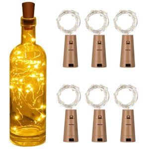 코르크 LED 문자열 조명과 6pcs 와인 병 빛 배터리 전원 요정 조명 갈 랜드 크리스마스 파티 웨딩 바 장식
