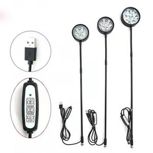 디밍이 가능한 USB 전원 LED 수족관 조명 타이머 360도 전체 스펙트럼 LED 물고기 탱크 조명 식물 성장 다육 식물 병
