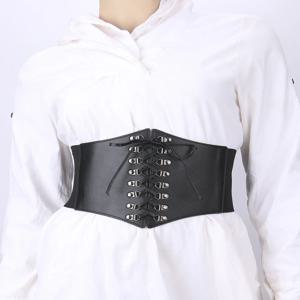 숙녀 레트로 대형 탄성 와이드 궁전 코르셋 허리 인감 슬리밍 붕대 바인딩 로프 거들 허리 벨트 여성 드레스