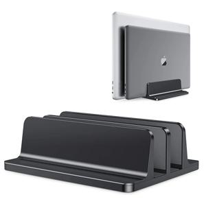 수직 노트북 스탠드 알루미늄 조정 가능한 휴대용 노트북 마운트 지원 ​​기본 홀더 MacBook Pro Air Dell HP Lenovo Xiaomi Huawei 액세서리 도서 태블릿 홀더