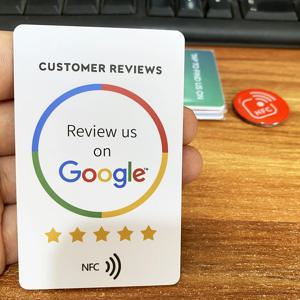 50PCSGoogle Trustpilot에 대한 리뷰 Tripadvisor 리뷰 NFC 탭 카드 NFC215 504바이트 NFC 지원 Google 리뷰 카드