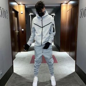2025 Tracksuits 스포츠 정장 남성 까마귀 패션 캐주얼 스포츠 지퍼 자켓 자켓 바지 Suitpant 세트 남성 남성 세트의 새로운