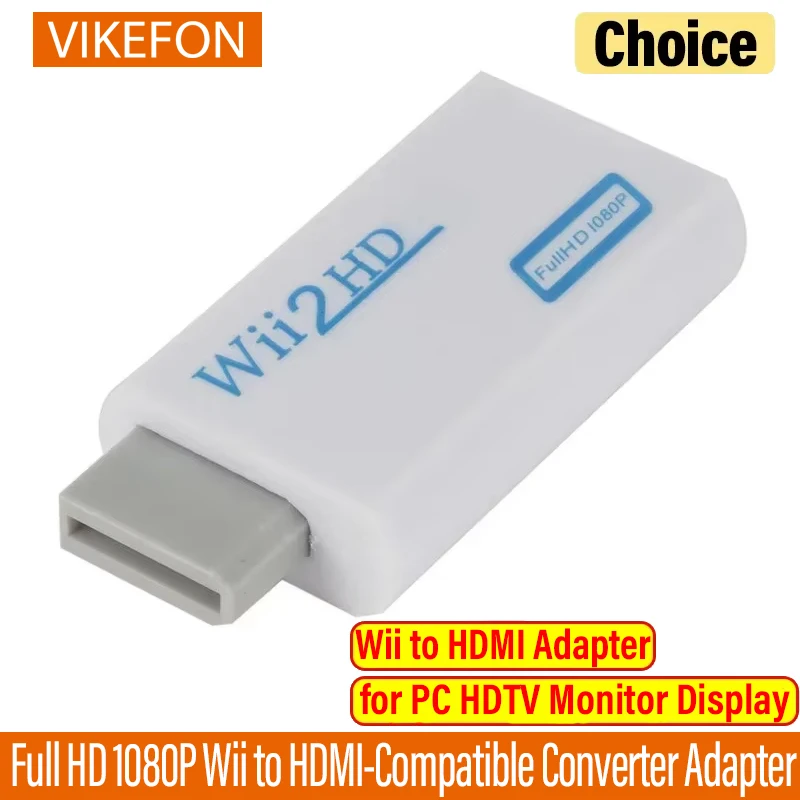 PC HDTV 모니터용 3.5mm 오디오 1080P Wii용 HDMI 호환 어댑터 컨버터 720P Wii2용 HDMI WII2HDMI 컨버터 어댑터