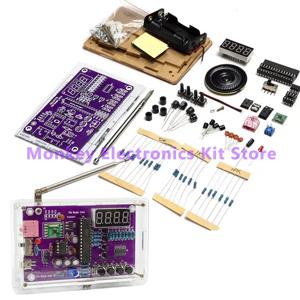 1 세트 HU-017A 다기능 라디오 DIY 키트 87 ~ 108MHz FM 조정 가능한 라디오 DIY 모듈 LED 디지털 디스플레이 볼륨 조절 가능