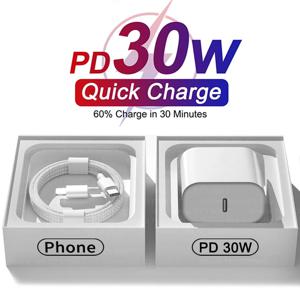 애플 PD용 USB C타입 충전기, 아이폰 15, 13, 12, 11, 14, 16 프로 맥스 플러스, XR, X, XS, 아이패드용 고속 충전기 어댑터, 고속 충전 케이블, 30W