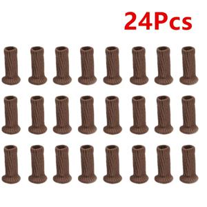 4/24pcs 니트 가구 피트 양말 의자 다리 바닥 보호기 의자 다리 양말 커버 가구 모자 드레서 보호대