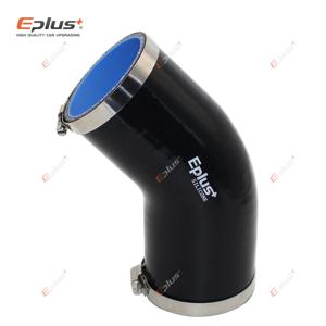 EPLUS 범용 실리콘 튜브 호스 45도 커넥터 자동차 인터쿨러 터보 흡입 파이프 커플러 블랙 멀티 사이즈