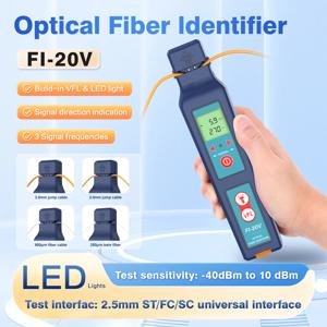 Komshine 고정밀 광섬유 식별자 FI-20V 중립 라이브 광섬유 식별자(10mw VFL 최대 5KM 거리 감지기 포함)