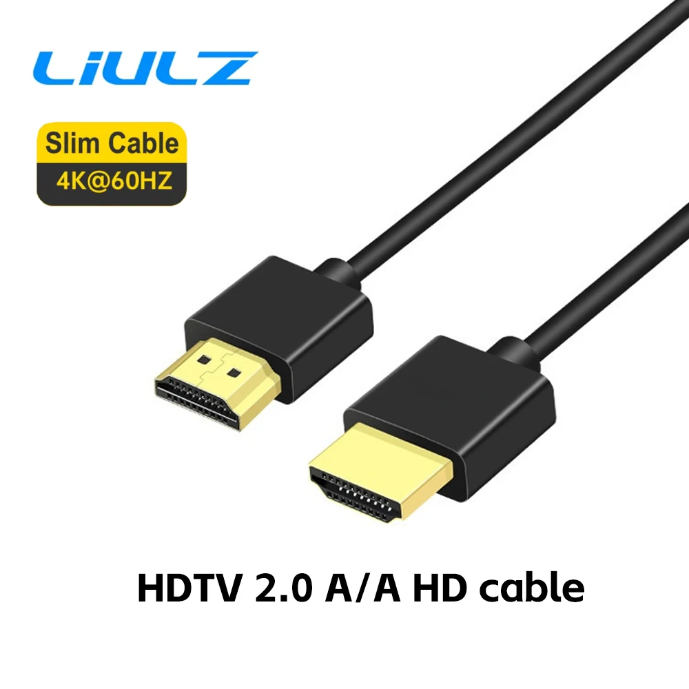 얇은 HDTV 케이블 4K 2.0 슬림 HDTV 남성-남성 코드 PC 분배기 스위처 모니터 오디오 비디오 케이블 얇은 HDTV 1M 1.5M 2M 3M