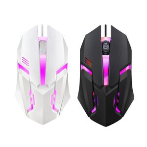 E-스포츠 USB 유선 마우스 다채로운 LED 게임용 마우스 5000 인치 당 점 유선 마우스 데스크탑 노트북 PC 컴퓨터 용 광학 유선 게이머 마우스