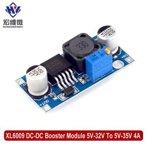 XL6009 4A 부스트 컨버터 스텝 업 조정 가능한 15W 5-32V ~ 5-50V DC-DC 전원 공급 장치 모듈 LM2577 스텝 업 모듈