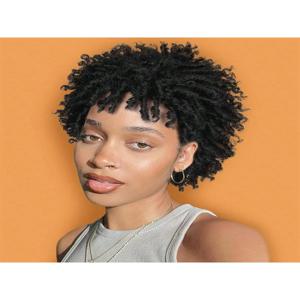 흑인 여성과 남성을 위한 짧은 합성 가발 Afro Faux Dreads 가발 흑인 여성을 위한 내열성 짧은 땋은 가발