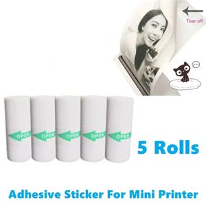 5 롤 10 년 사용 PeripageThermal 접착 스티커 귀여운 고양이를위한 인화지 Mini Paperang Memobird Poooli 프린터 용품