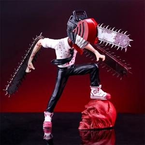 17cm 전기 톱 남자 Denji 그림 PVC 동상 애니메이션 액션 입상 모델 컬렉션 성인 장난감 인형 데스크탑 장식 어린이 선물