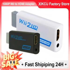 XIKCU 1080P 풀 HD Wii-HDMI 변환 어댑터 Wii 2 3.5mm 잭 오디오 비디오 케이블 720P PC HDTV 모니터 디스플레이용