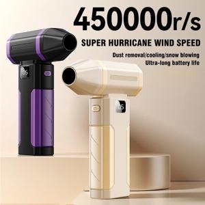 450000 RPM 6 기어 강력한 공기 송풍기 미니 터보 제트 팬 고속 브러시리스 모터 PC 청소 도구 용 휴대용 덕트 팬