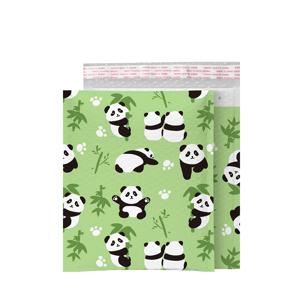 50Pcs 10x13inch 버블 봉투 귀여운 팬더 인쇄 버블 가방 녹색 플라스틱 패딩 배송 봉투 선물 패키지 용품