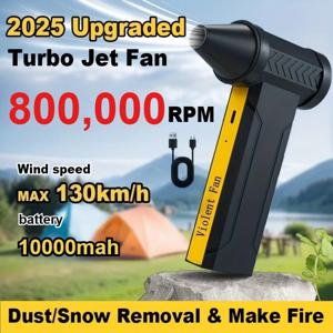 800,000RPM 공기 송풍기 전기 터보 제트 팬 브러시리스 모터 고속 터보 폭력 팬 USB 충전식 강력한 먼지 송풍기
