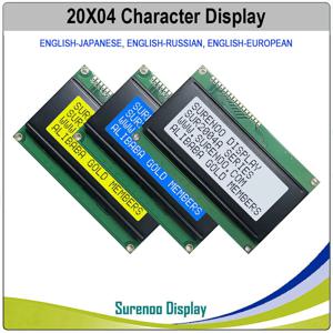 LCD 모듈 디스플레이 화면, LCM 화이트 블루 LED 백라이트, 영어 일본어, 키릴 문자, 히브리어, 러시아어, 유럽 204, 20X4 2004 문자