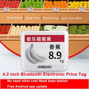 Gicisky Eink 스크린 가격 태그 Epaper 디스플레이 카드, 베이스 스테이션 없음, 블루투스 버전, ESL 무료 앱 업데이트, 4.2 인치, 1 개