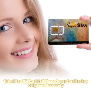 16 in 1 Max SIM 카드 휴대폰 슈퍼 카드 백업 휴대폰 액세서리 GK99