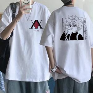 만화 Hisoka Kawaii Hunter X Hunter T 셔츠 Killua Zoldyck 재미 있은 만화 귀여운 애니메이션 T 셔츠 Kurapika HxH Devil Eye Tshirt Tees