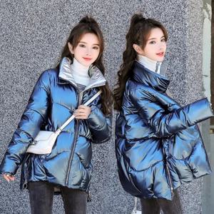 2025 새로운 겨울 짧은 파카 재킷 여성 두꺼운 면화 패딩 코트 여성 스탠드 칼라 느슨한 퍼퍼 파카 다운 재킷 아웃웨어