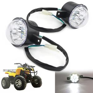 2PCS 12V LED 전면 헤드 라이트 헤드 램프 범용 110CC 125CC 엔진 ATV 쿼드 TaoTao Coolster 모델