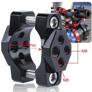 범용 22-32mm 오토바이 핸들 바 범퍼 마운트 브래킷 클램프 LED 스포트라이트 안개 방향 신호등 금속 액세서리