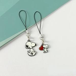 스누피 남성과 여성 귀여운 창조적 인 만화 패션 간단한 다목적 가방 휴대 전화 장식 절묘한 펜던트 열쇠 고리