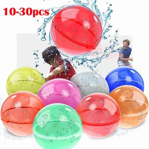 10-30Pcs 어린이를위한 재사용 가능한 물 풍선 성인 야외 활동, 어린이 수영장 해변 목욕 장난감 여름 게임을위한 물 폭탄
